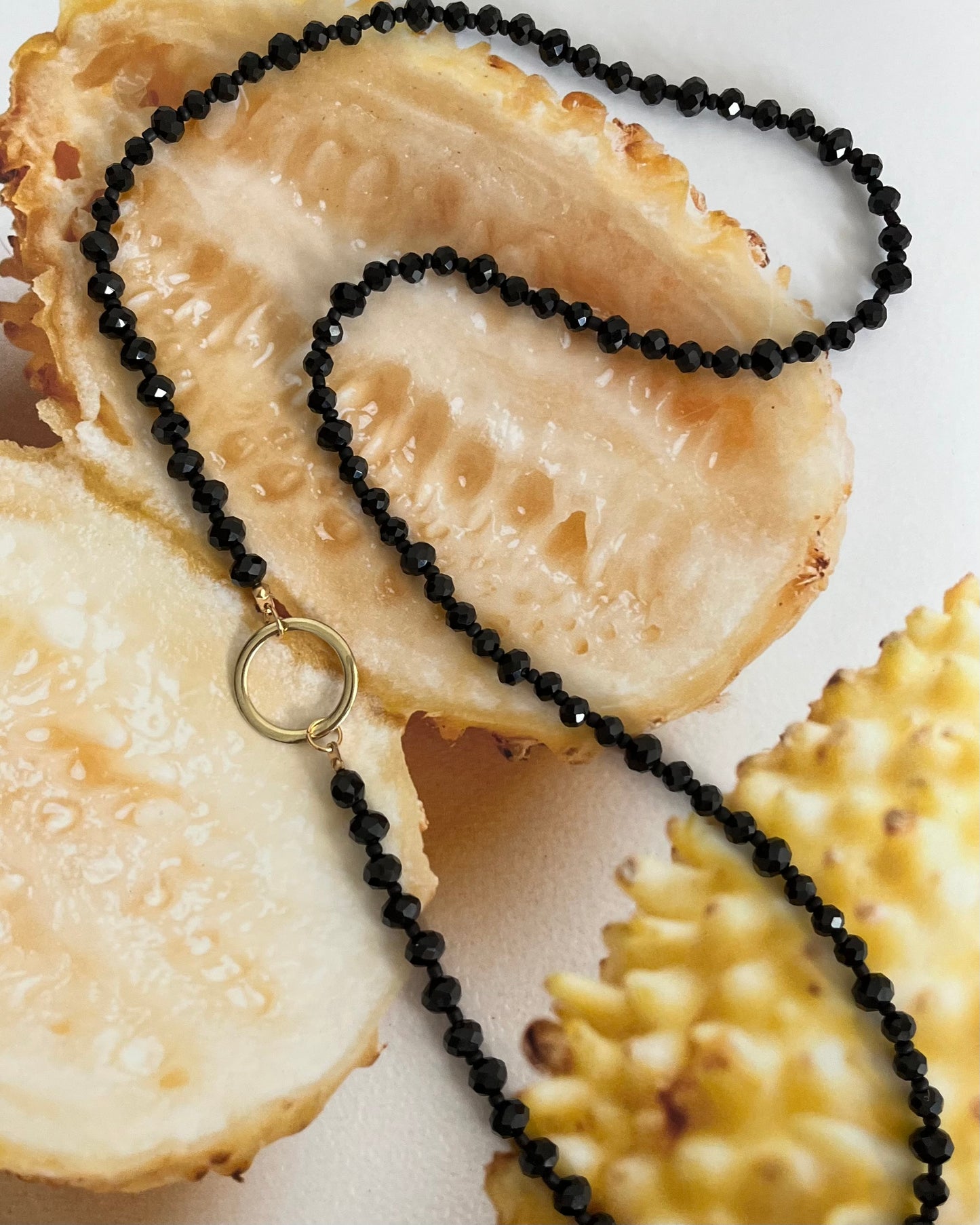 Colar para Óculos em Cristal Preto