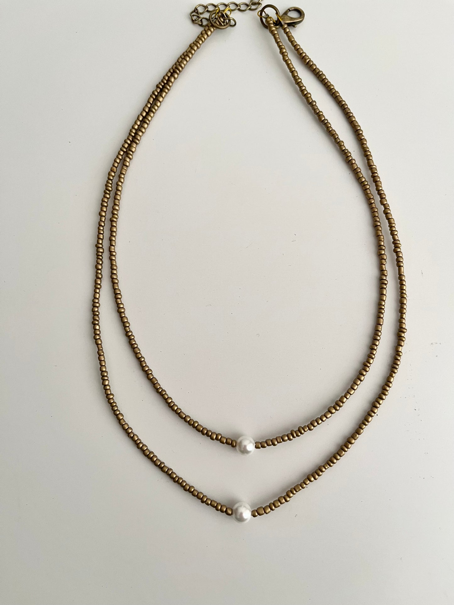 Chocker dupla dourada