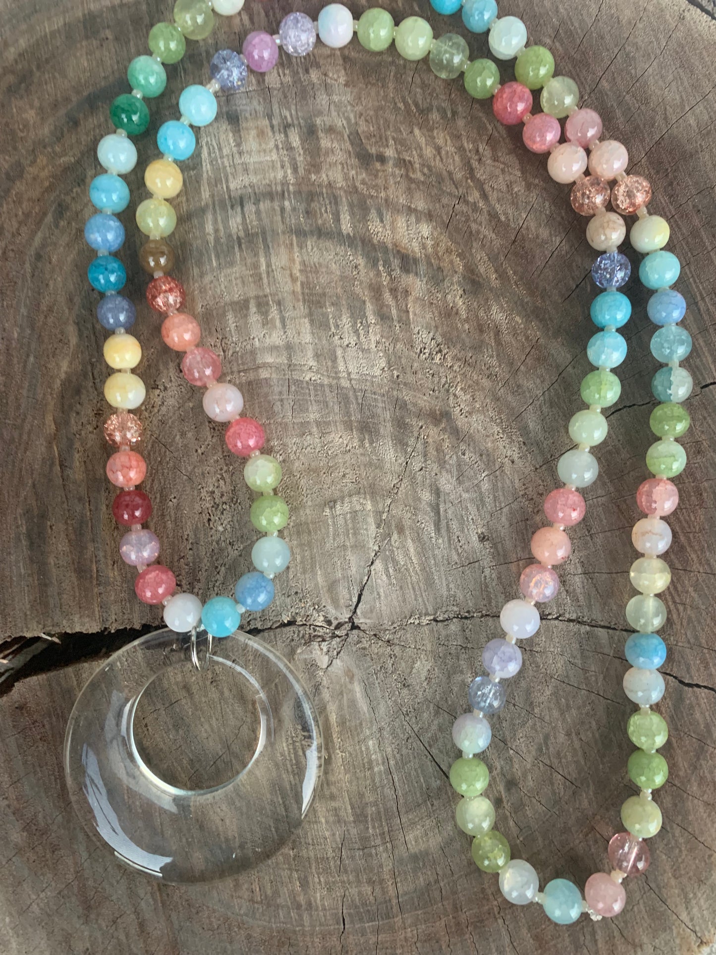 Colar Rainbow com pingente argola