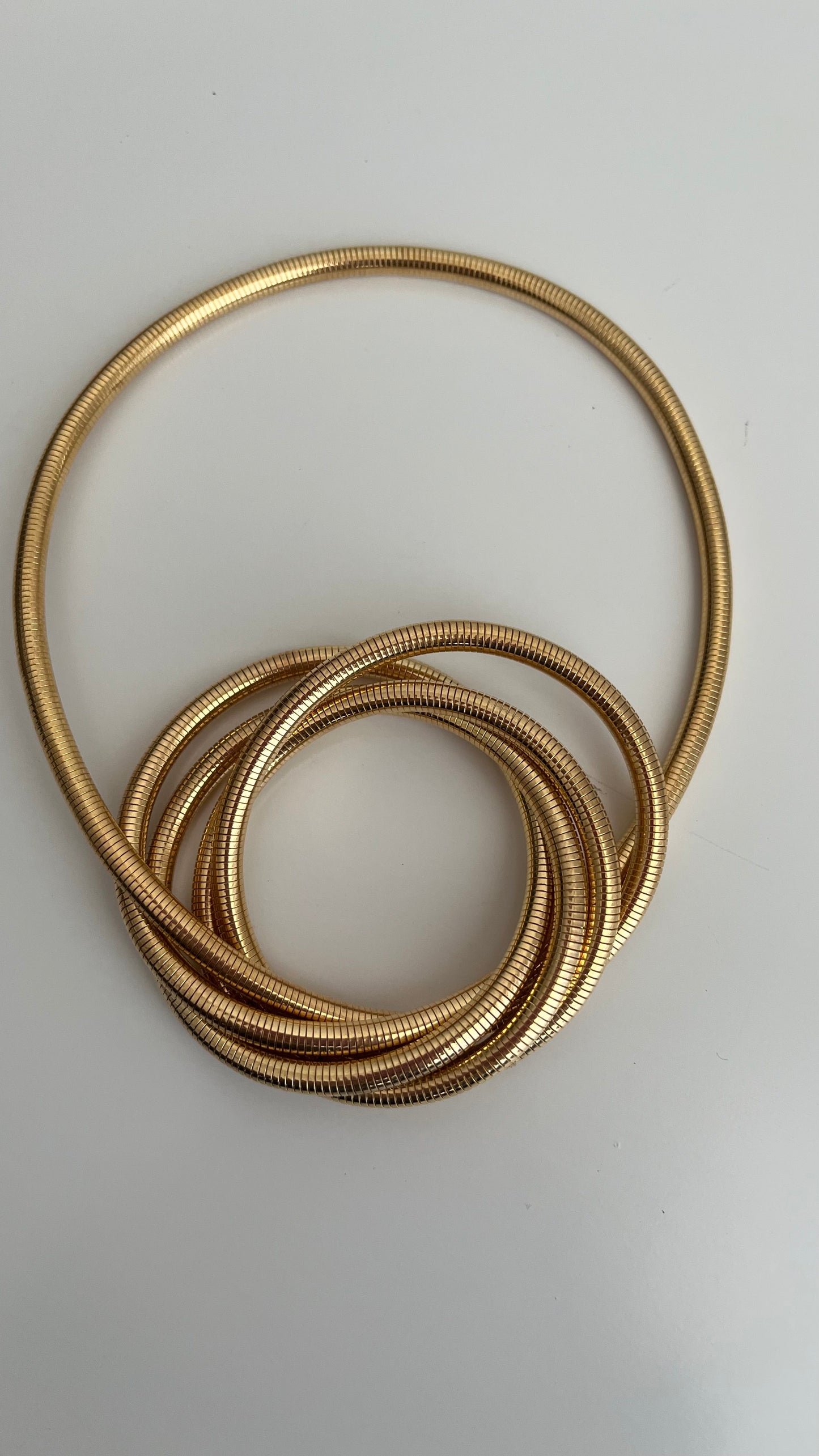 Pulseira ou Colar Mola Dourado
