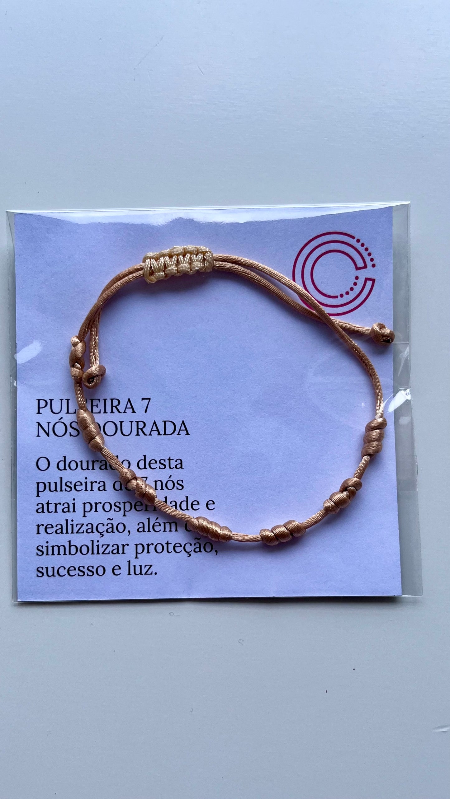 Pulseira 7 Nós Dourada