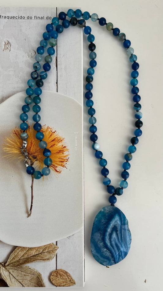 Colar Zoe Quartzo Azul