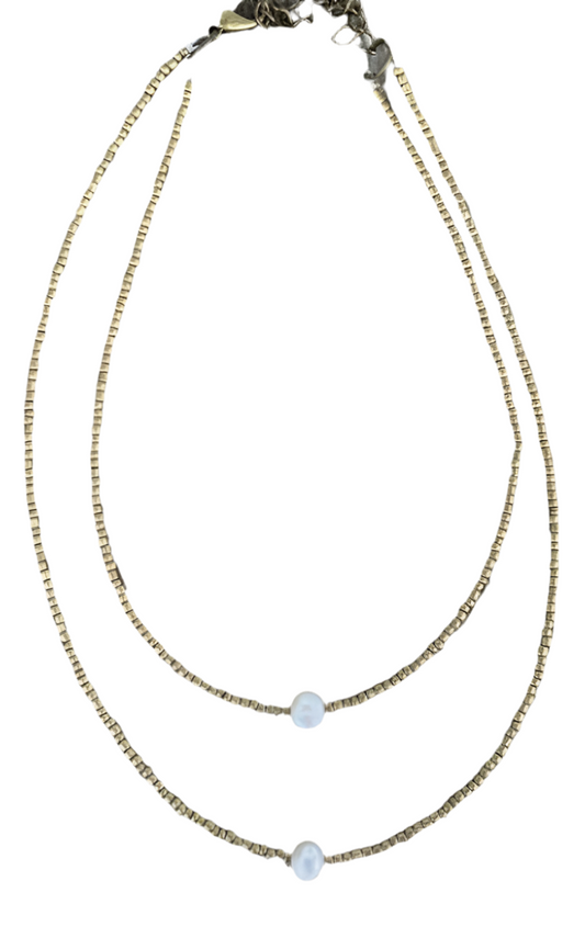 Chocker dupla dourada