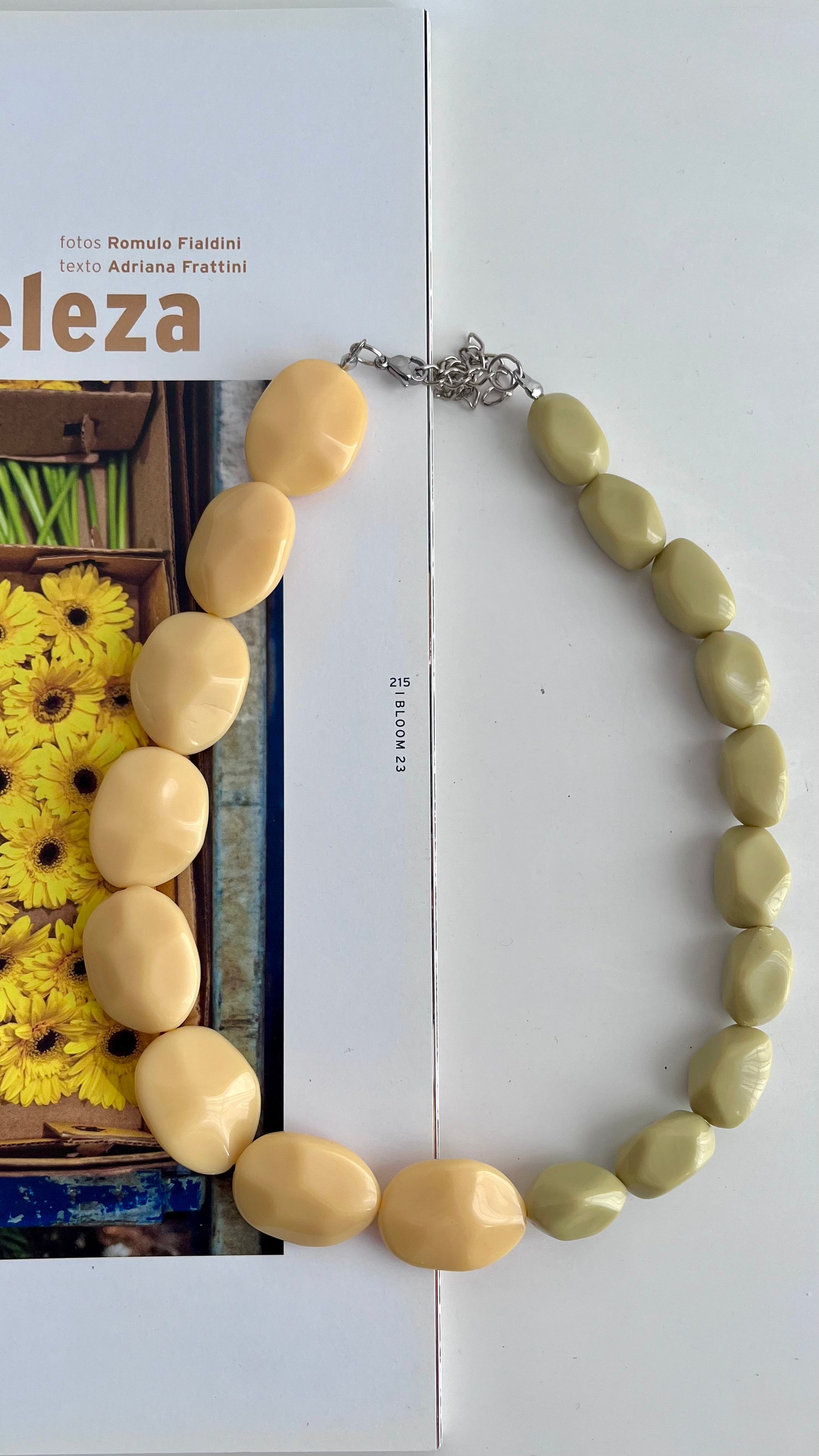 Colar Lorena em resina com uma volta
