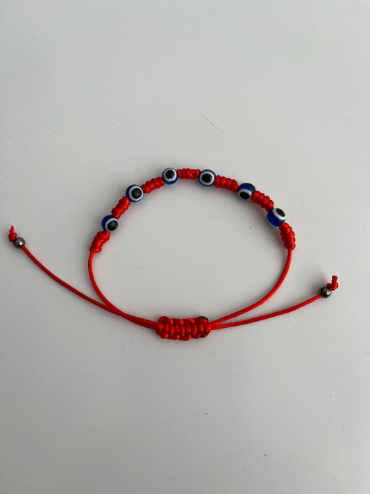 Pulseira de 7 nós com vários olhos gregos