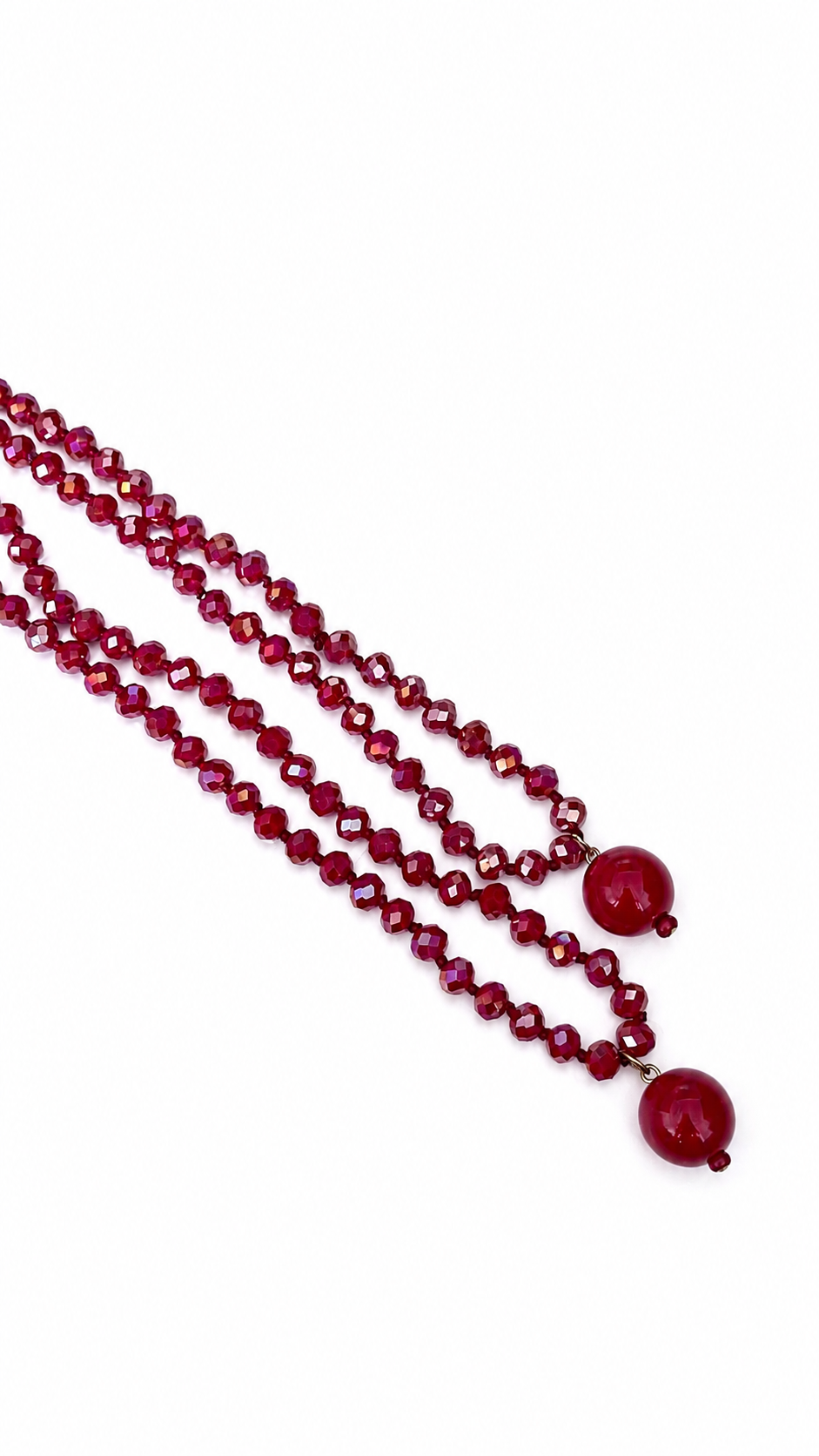 Colar Nanda em cristal vermelho