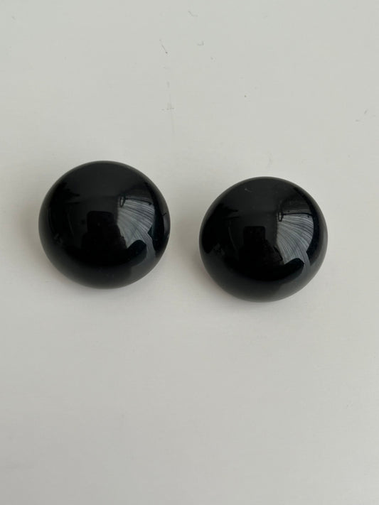 Brinco Botão Preto